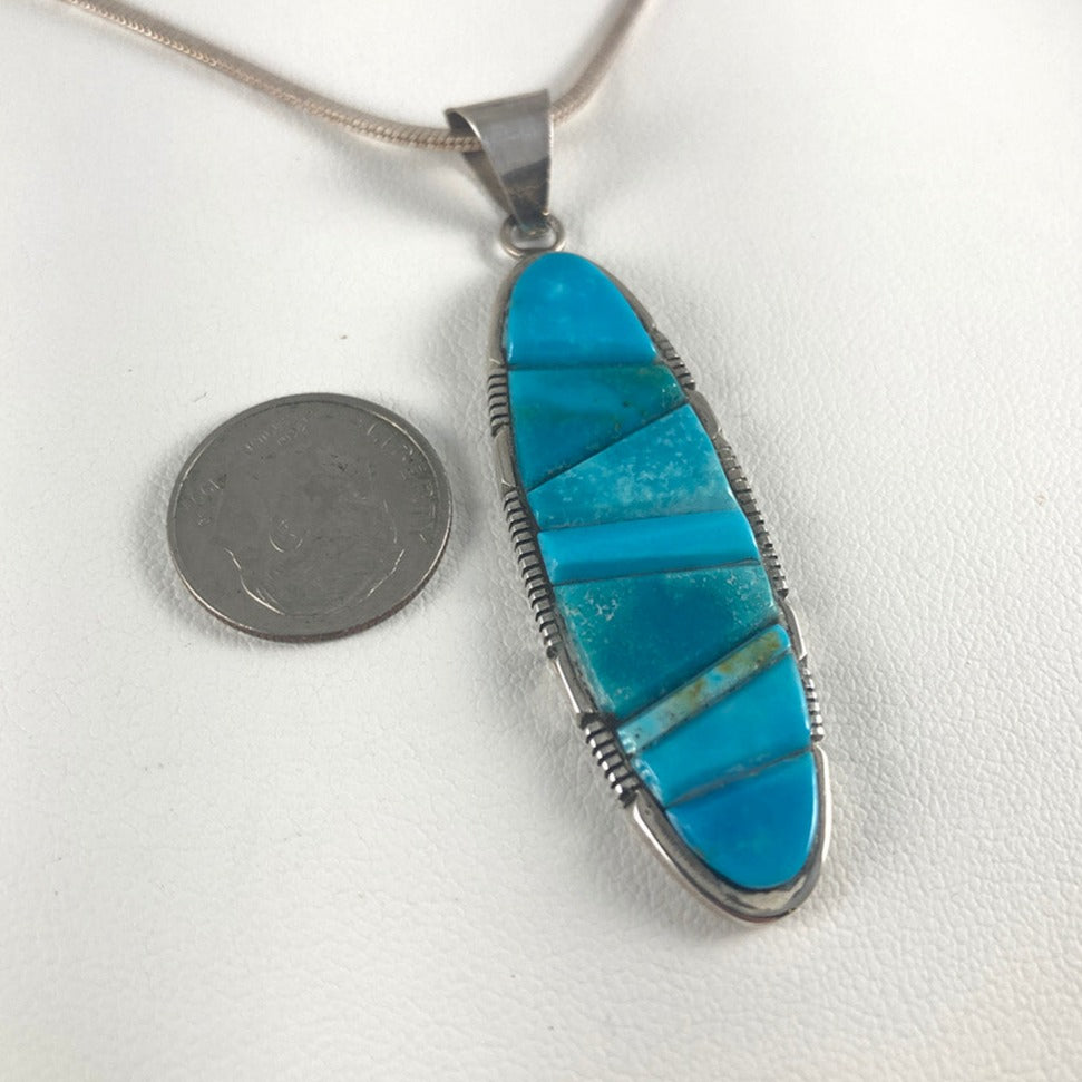 Cobblestone Turquoise & Sterling Silver Pendant