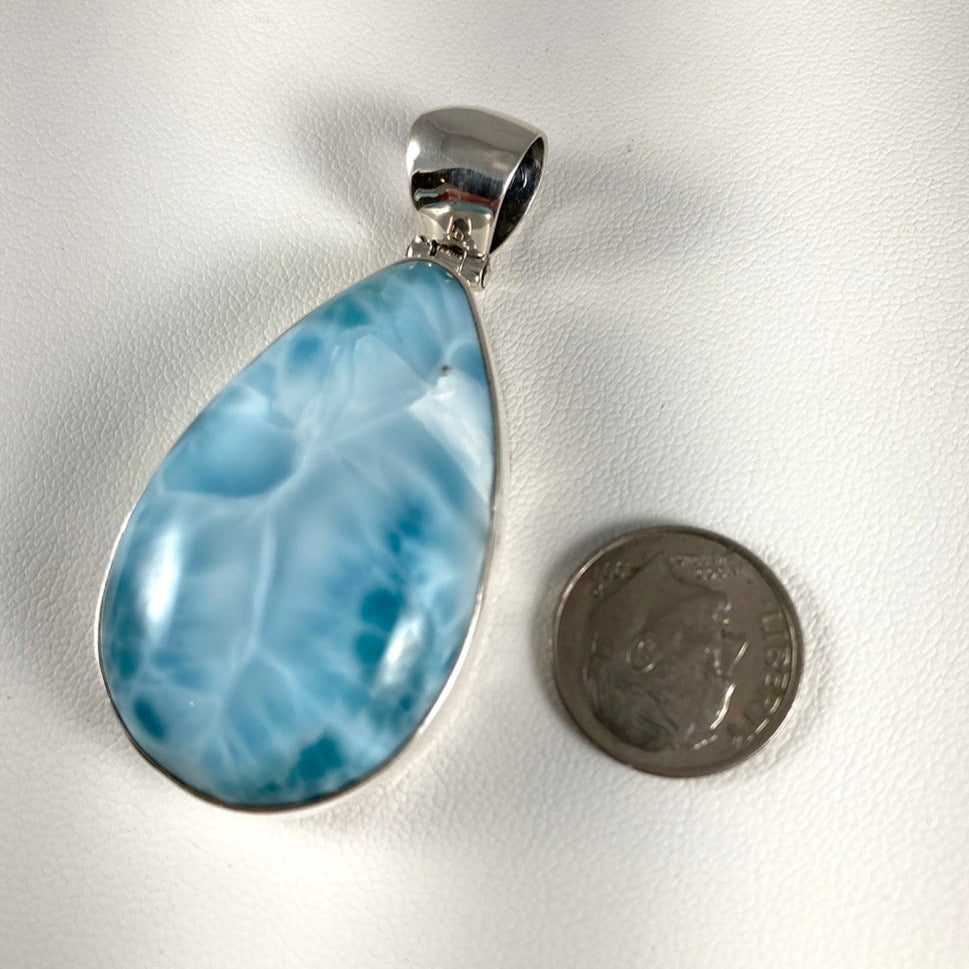 Larimar & Sterling Silver Pendant