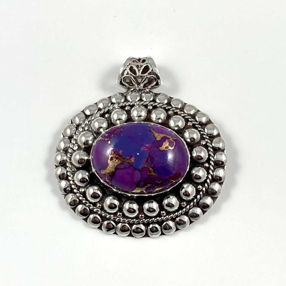 Purple Copper Turquoise Pendant