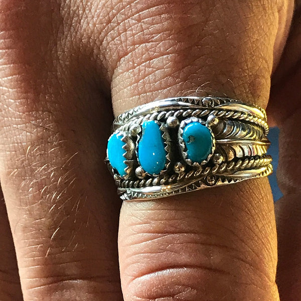 Men's Turquoise & Sterling Silver RING