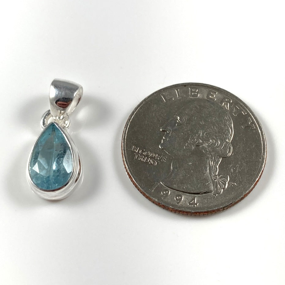 Faceted Aquamarine Pendant