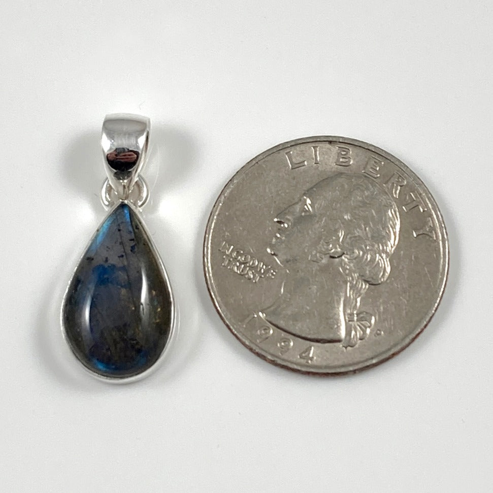 Blue Fire Labradorite Pendant