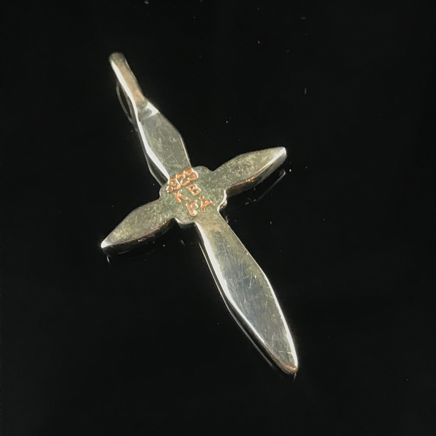 Sterling Silver Inlayed Cross Pendant