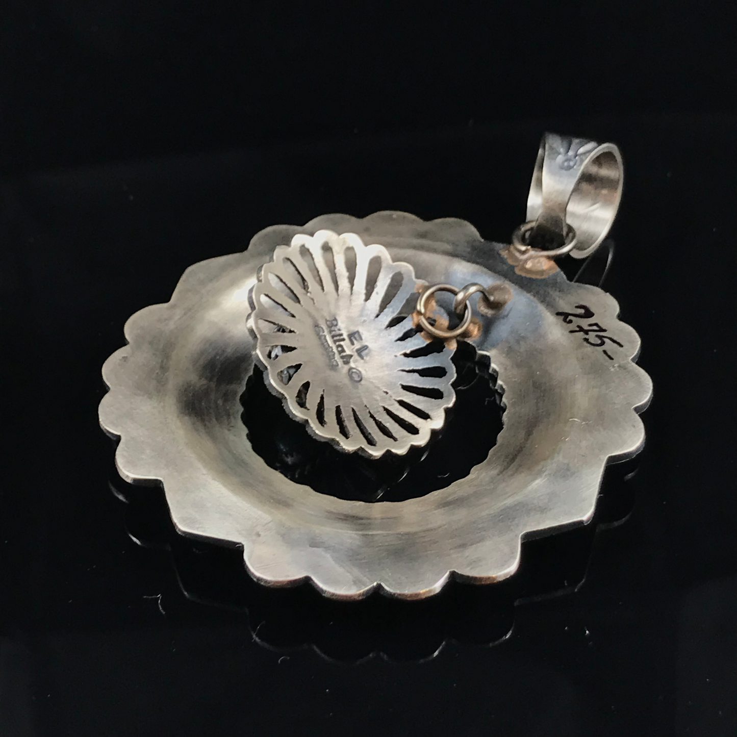 Sterling Silver & Turquoise Medallion Pendant