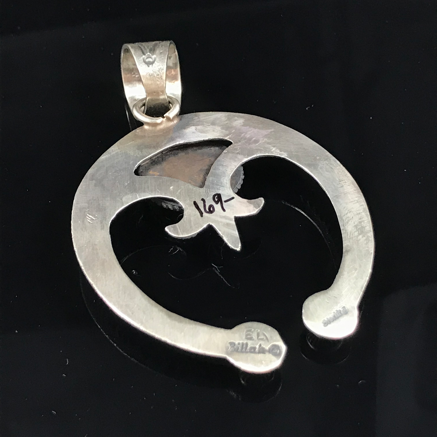 Sterling Silver & Green Turquoise Naja Pendant