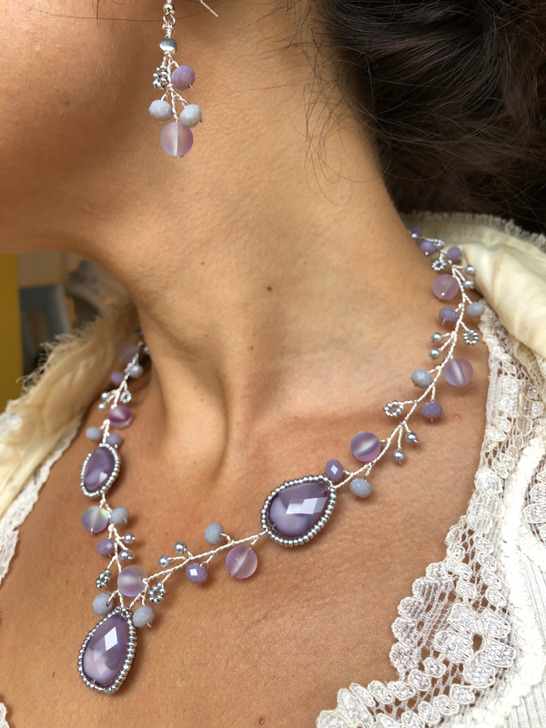 Branch Necklace- Lavender