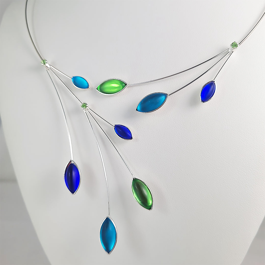 Unique Handmade Czech and German Glass Beads Necklace