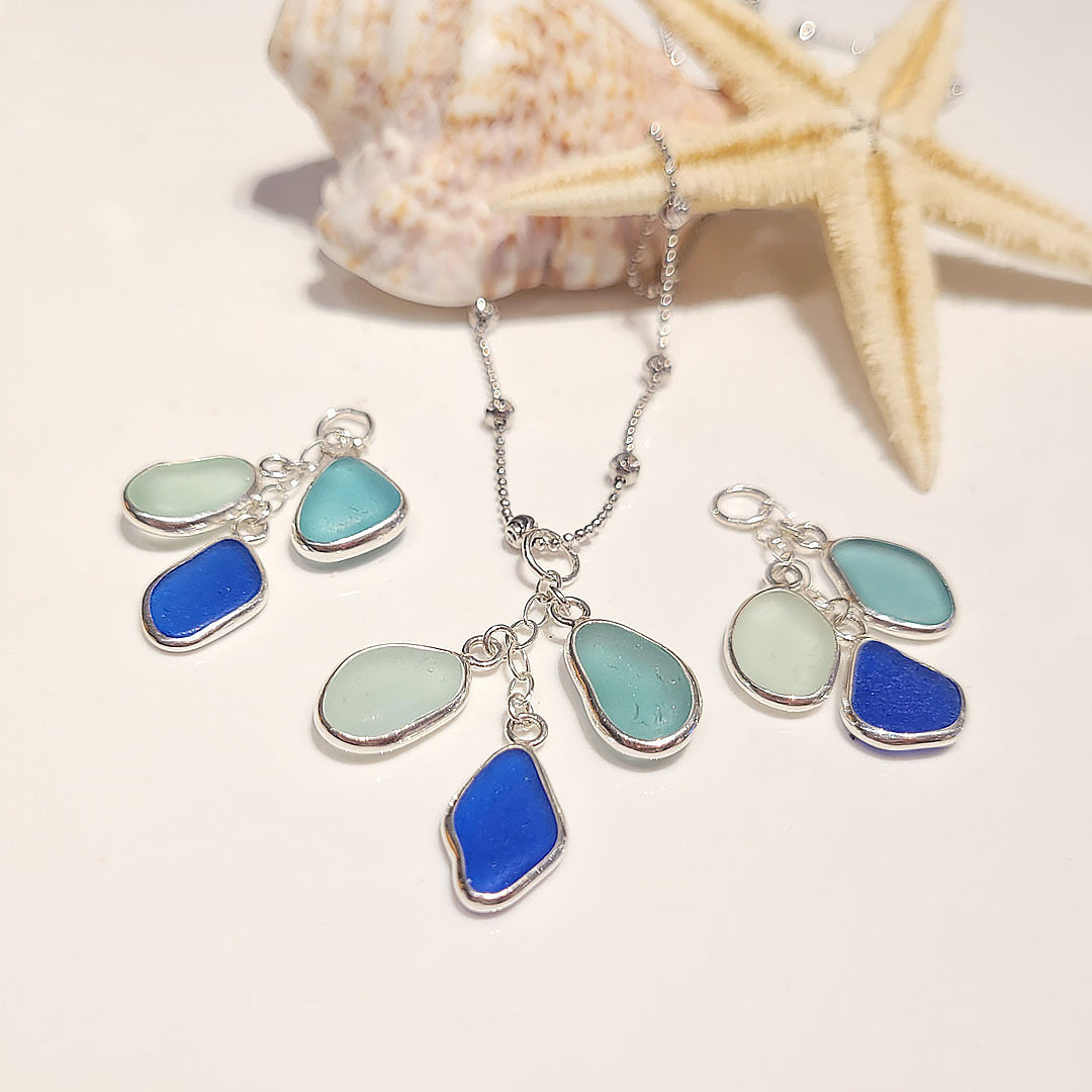 Beautiful Sea Glass and Sterling Silver Pendant from Our Mist Collection