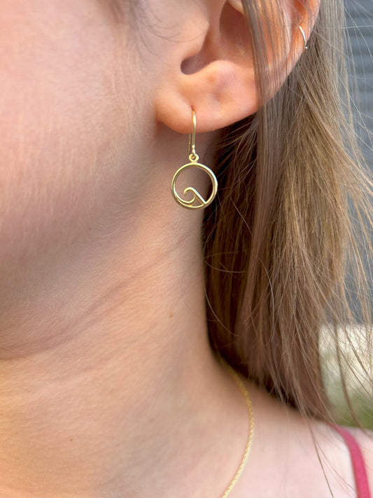 Gold Wave Earrings