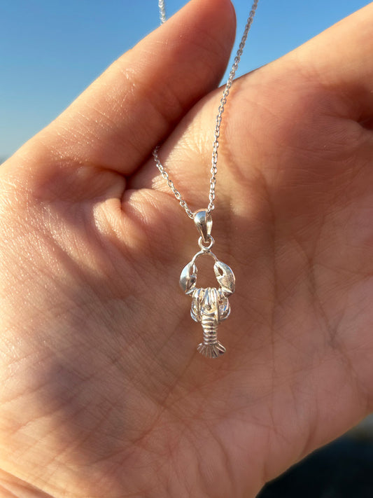 Sterling Silver Lobster Pendant