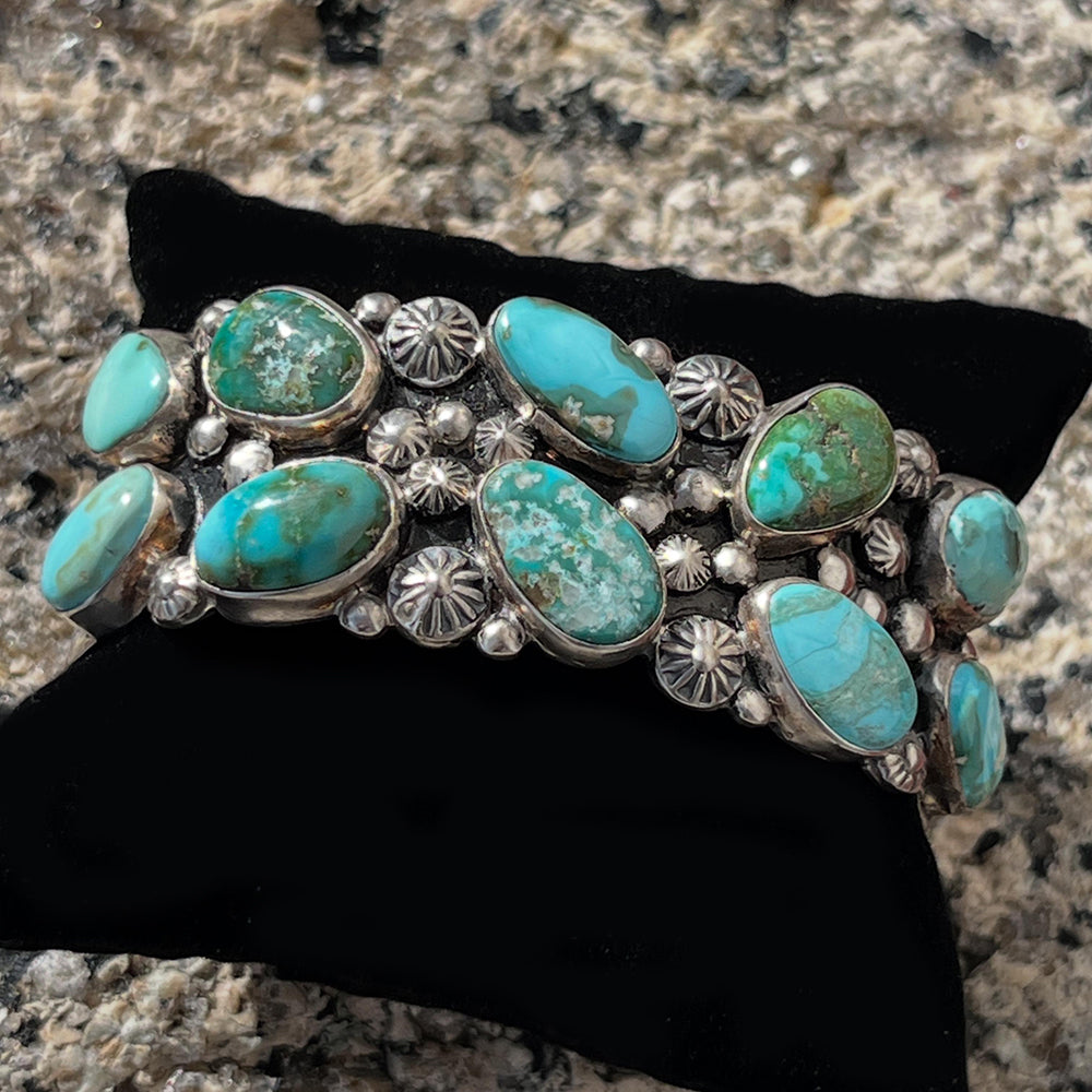 Navajo made Turquoise & Sterling Silver Cuff