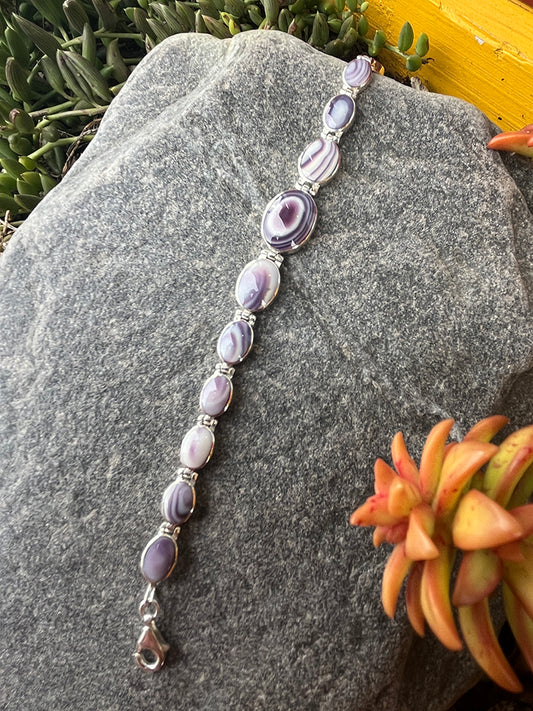 Wampum Bracelet Set in Sterling Silver Handmade