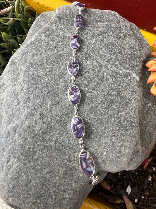 Wampum Bracelet Set in Sterling Silver Handmade