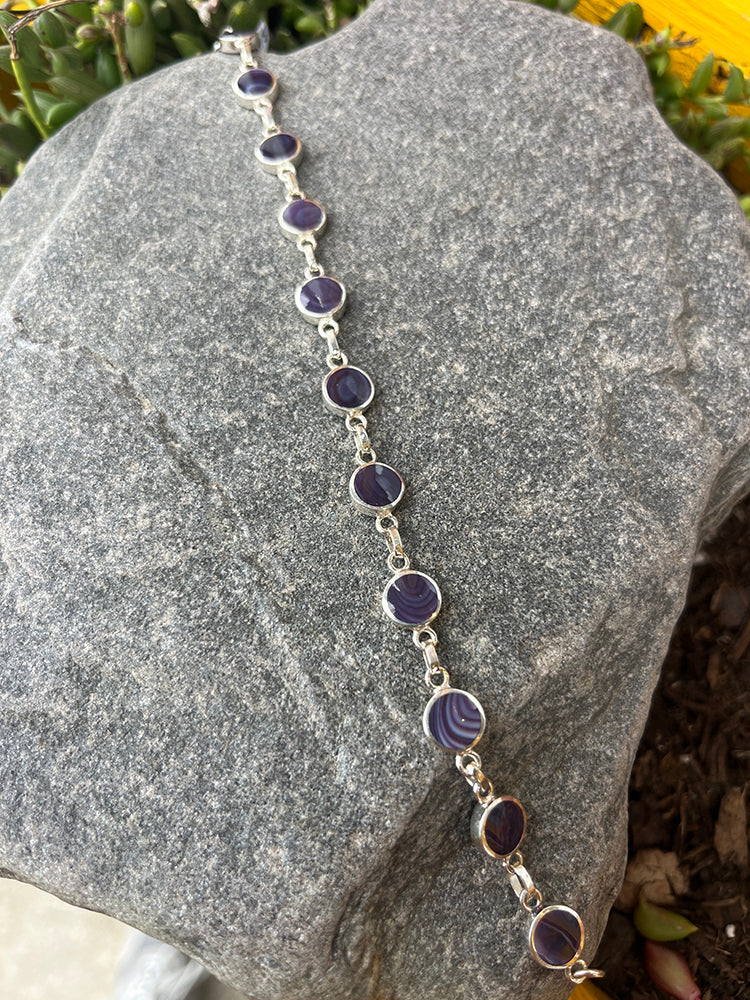 Wampum Bracelet Set in Sterling Silver Handmade
