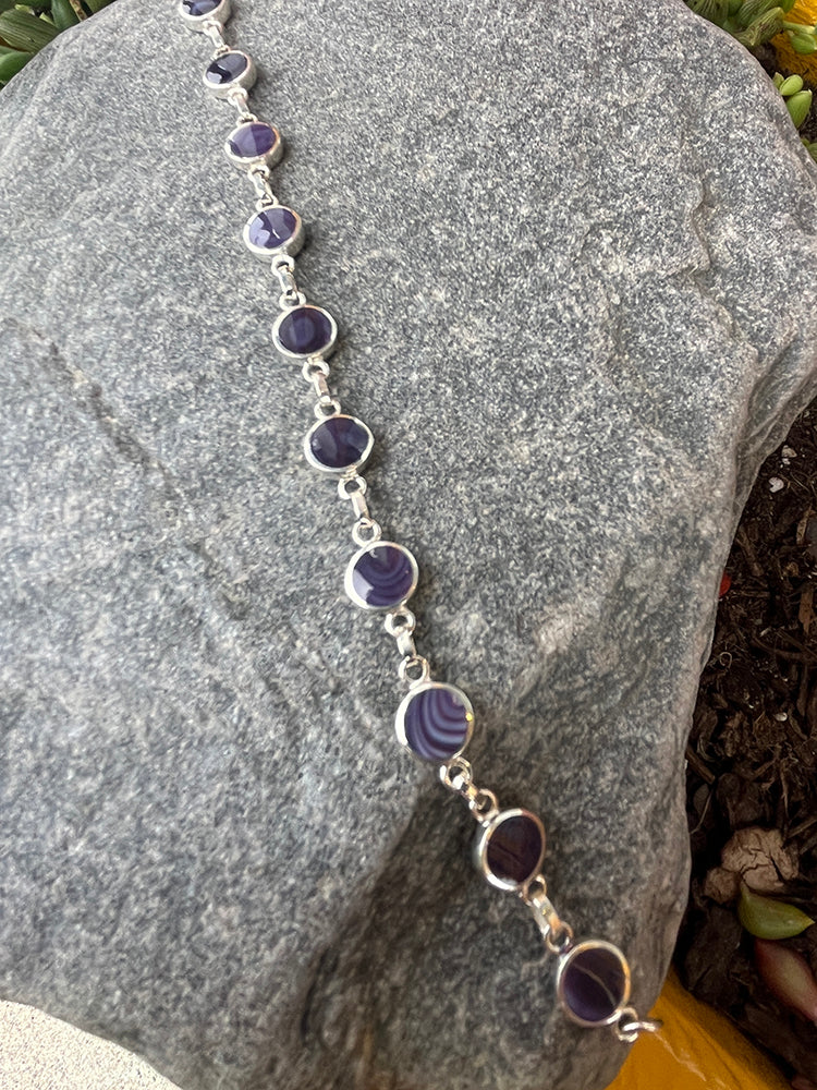 Wampum Bracelet Set in Sterling Silver Handmade