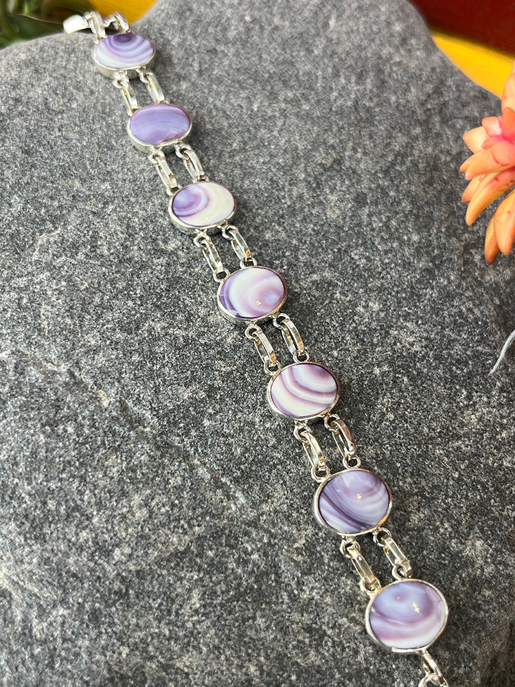Wampum Bracelet Set in Sterling Silver Handmade