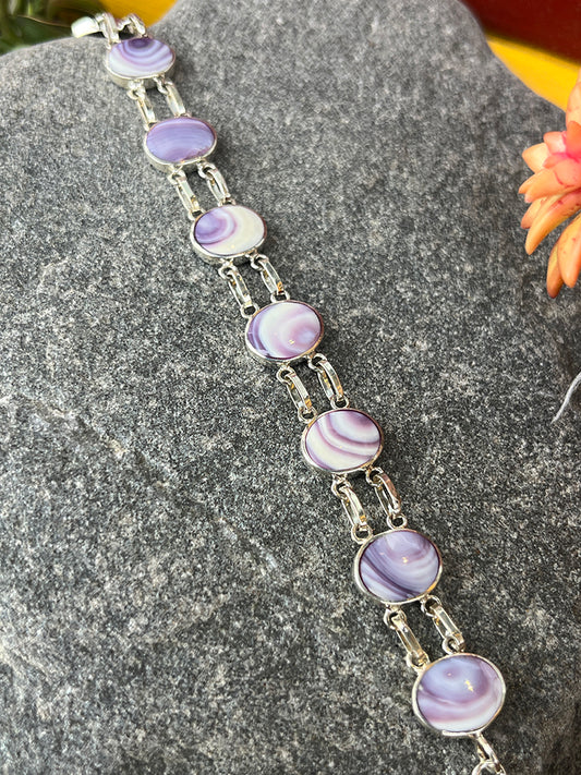 Wampum Bracelet Set in Sterling Silver Handmade