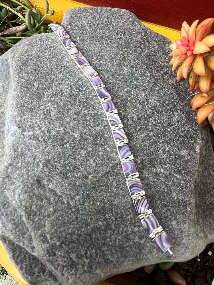 Wampum Bracelet Set in Sterling Silver Handmade