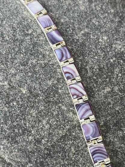 Wampum Bracelet Set in Sterling Silver Handmade