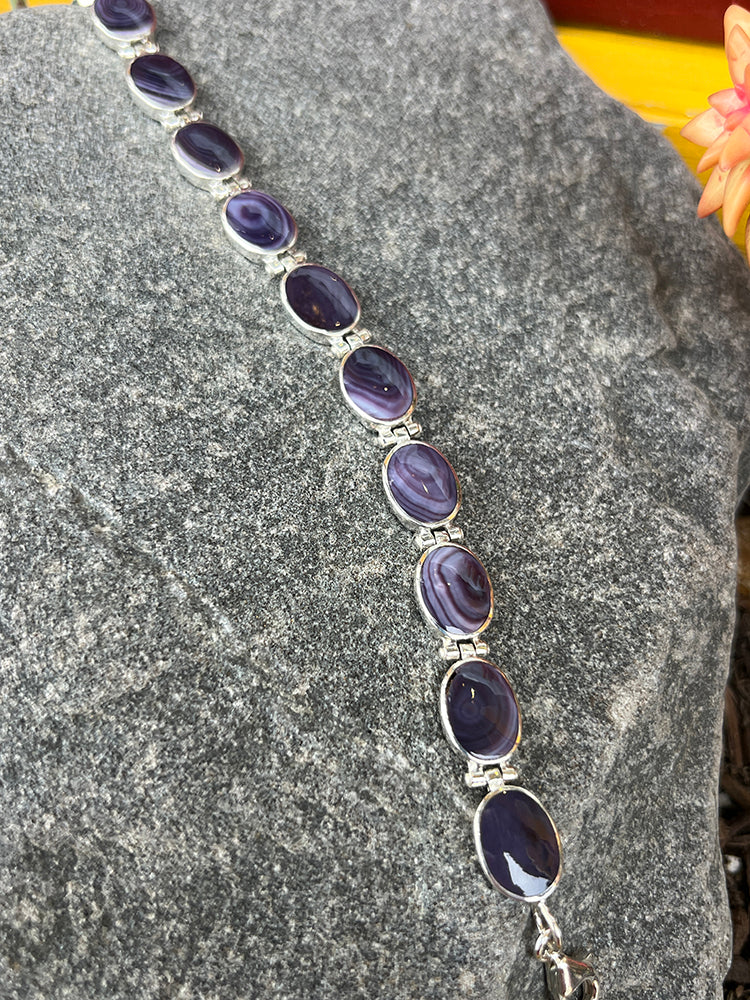 Wampum Bracelet Set in Sterling Silver Handmade
