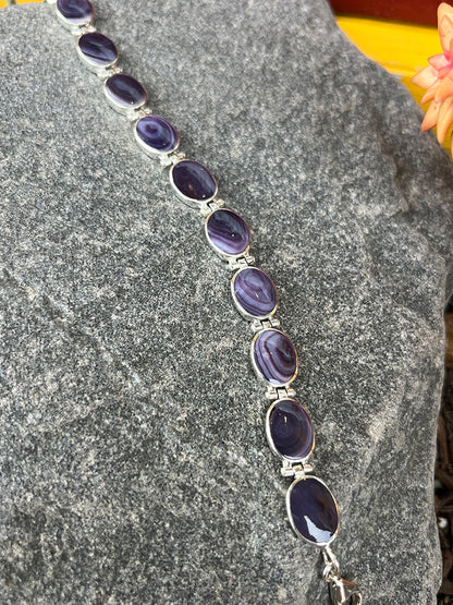 Wampum Bracelet Set in Sterling Silver Handmade