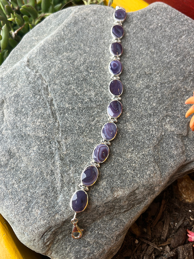 Wampum Bracelet Set in Sterling Silver Handmade