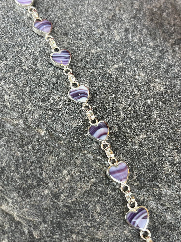 Wampum Bracelet Set in Sterling Silver Handmade