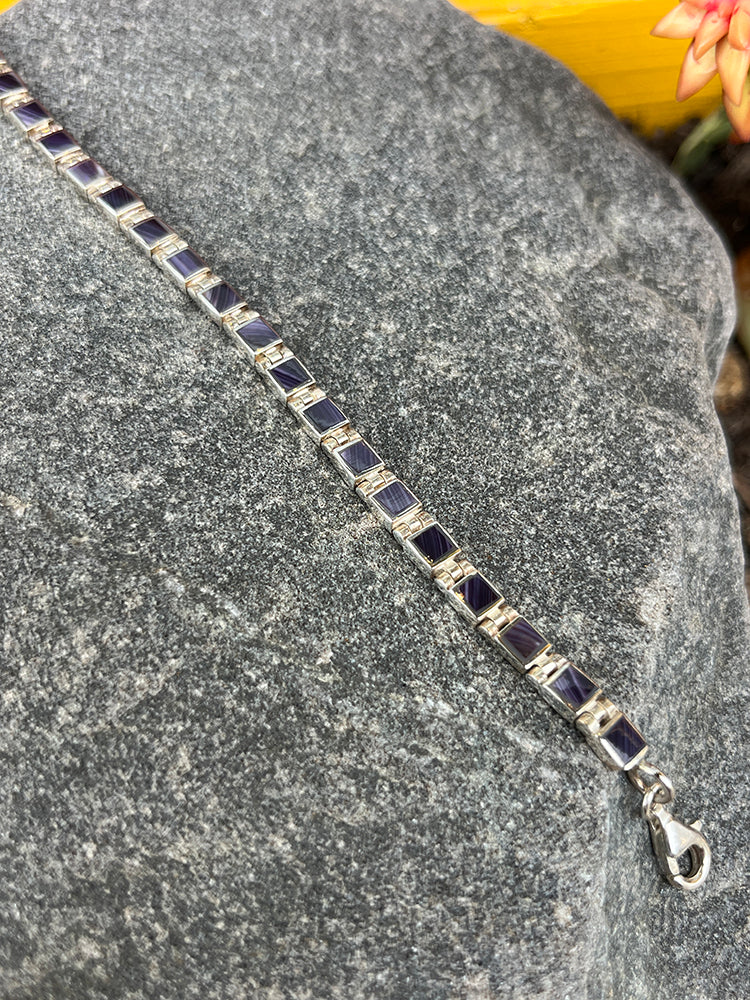 Wampum Bracelet Set in Sterling Silver Handmade