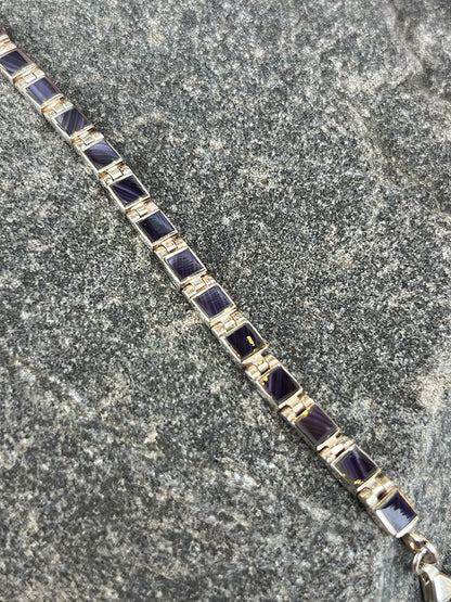Wampum Bracelet Set in Sterling Silver Handmade