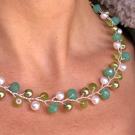 Branch Necklace- Green