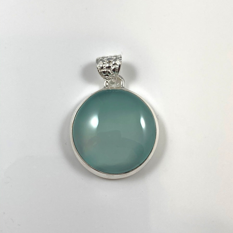 Aqua Chalcedony Pendant