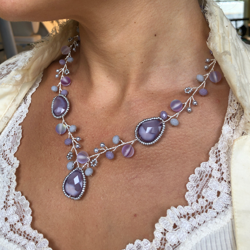 Branch Necklace- Lavender