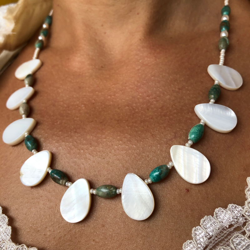 Necklace- Turquoise & Mother of Pearl