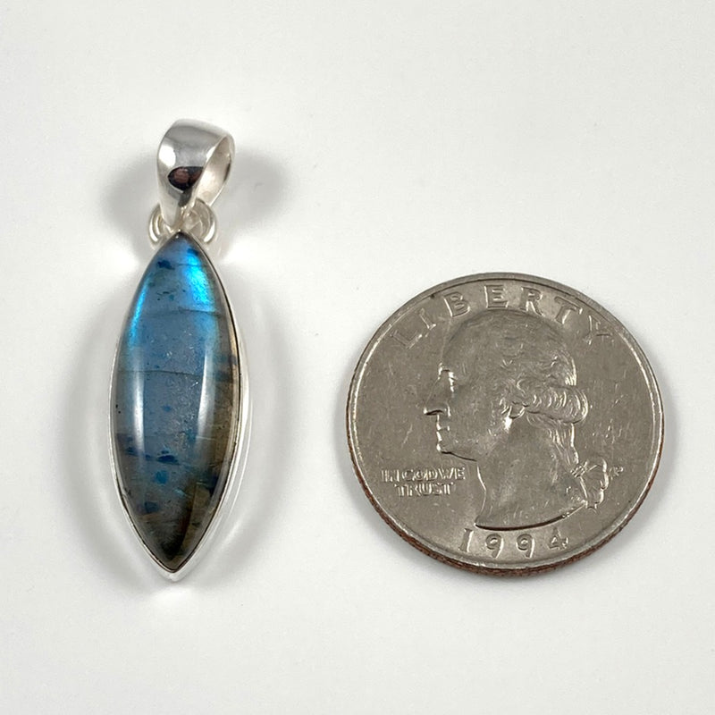Blue Fire Labradorite Pendant