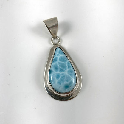 Larimar & Sterling Silver Pendant