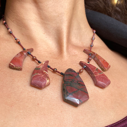 Picasso Jasper & Onyx Necklace