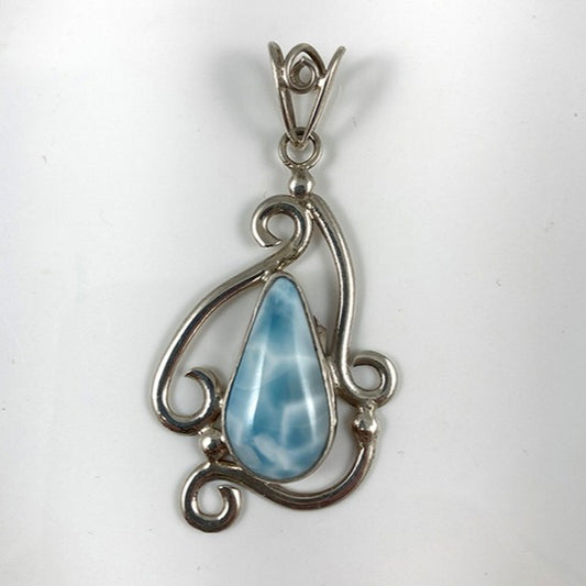 Larimar & Sterling Silver Pendant