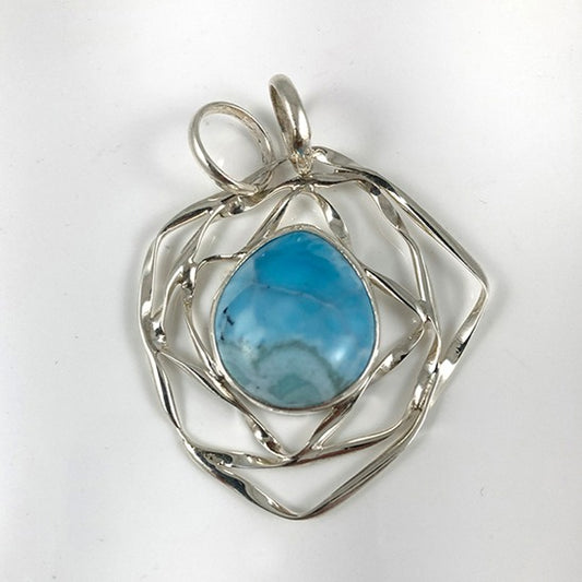 Larimar & Sterling Silver Pendant