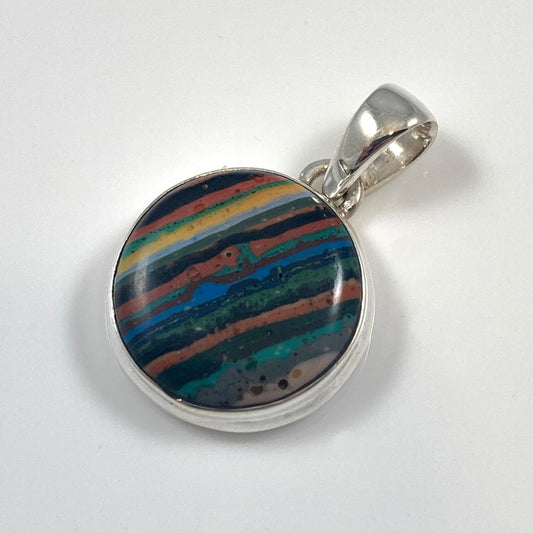 Rainbow Gem Calsilica Pendant