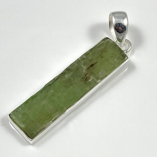 Rough Green Kyanite Pendant