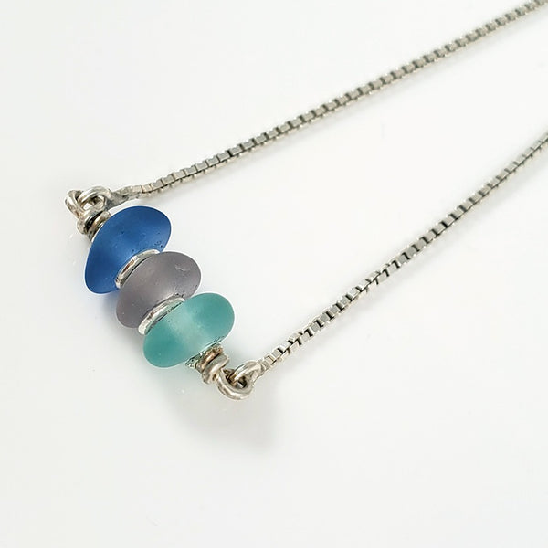 Multi-Colored Sea Glass Beads Necklace