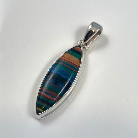 Rainbow Gem Calsilica Pendant