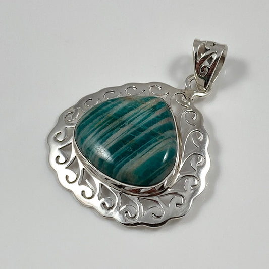 Amazonite & Sterling Silver Pendant