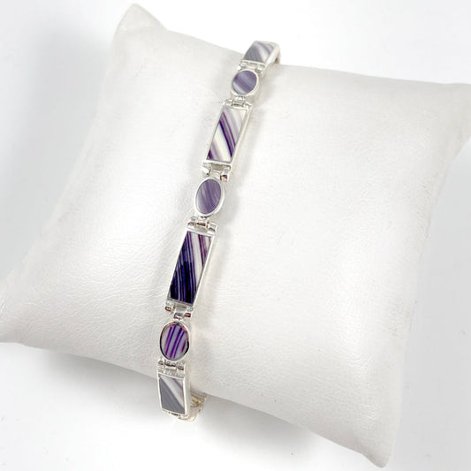 Wampum & Sterling Silver Bracelet