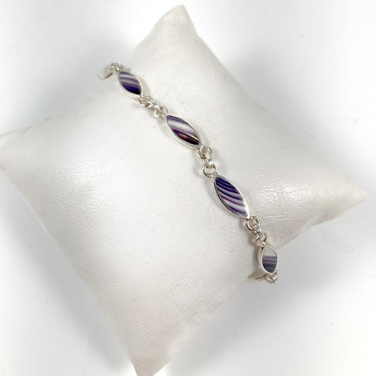 Wampum & Sterling Silver Bracelet