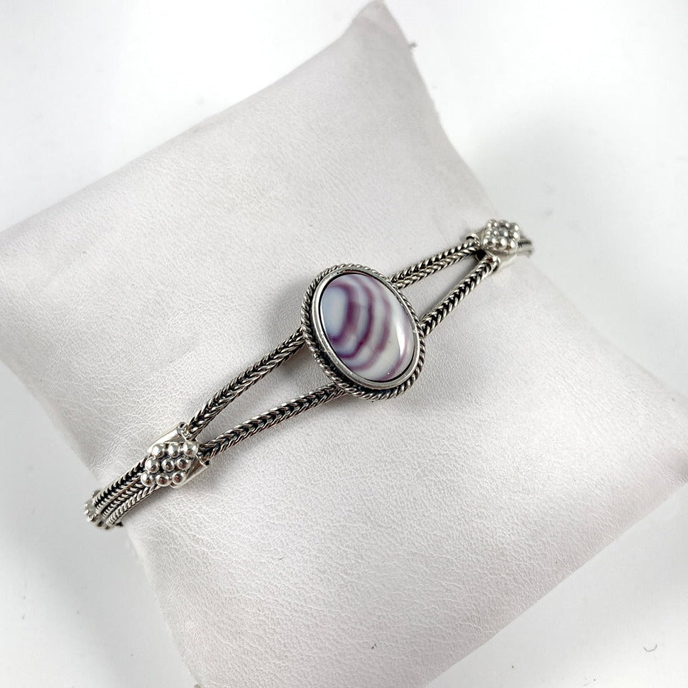 Wampum & Sterling Silver Bracelet