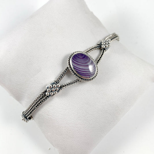 Wampum & Sterling Silver Bracelet