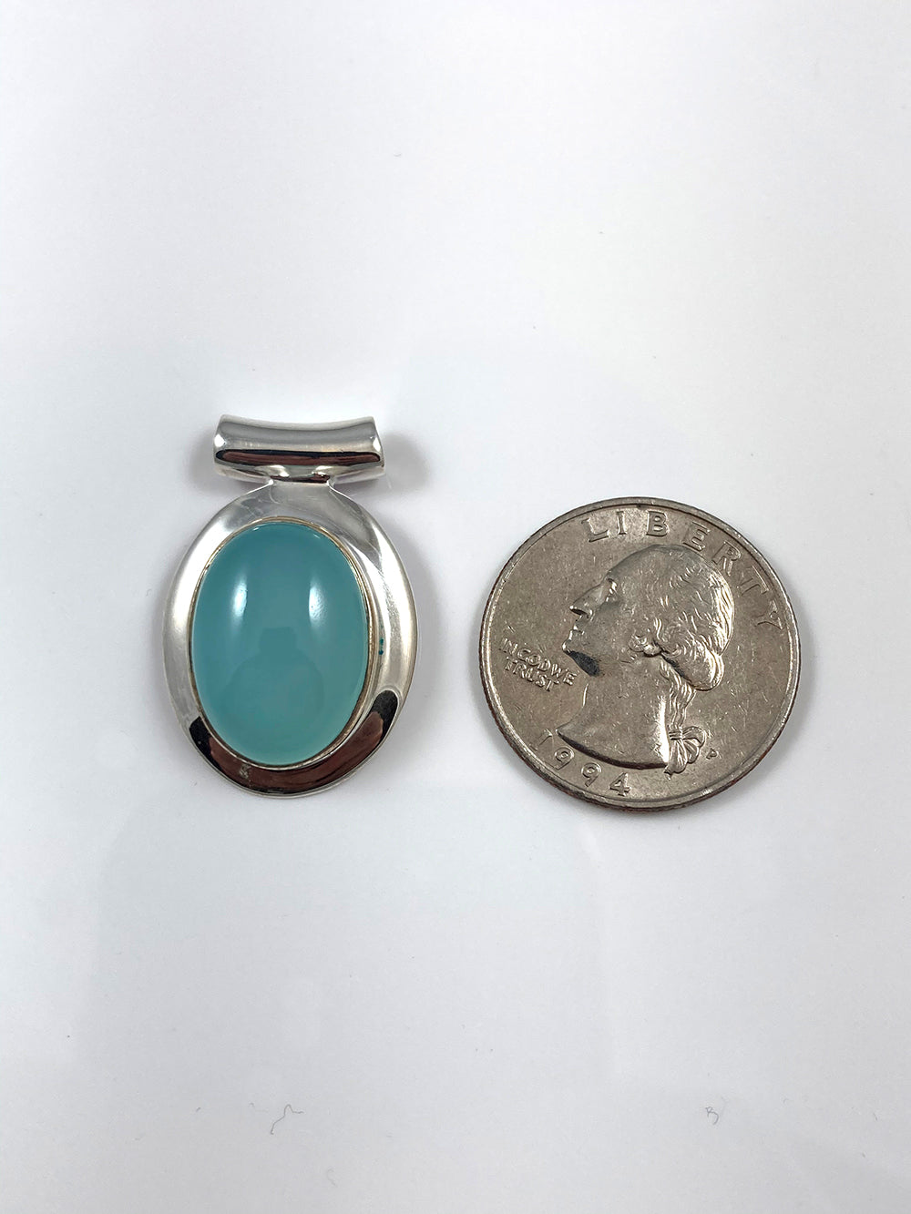 Aqua Chalcedony Pendant