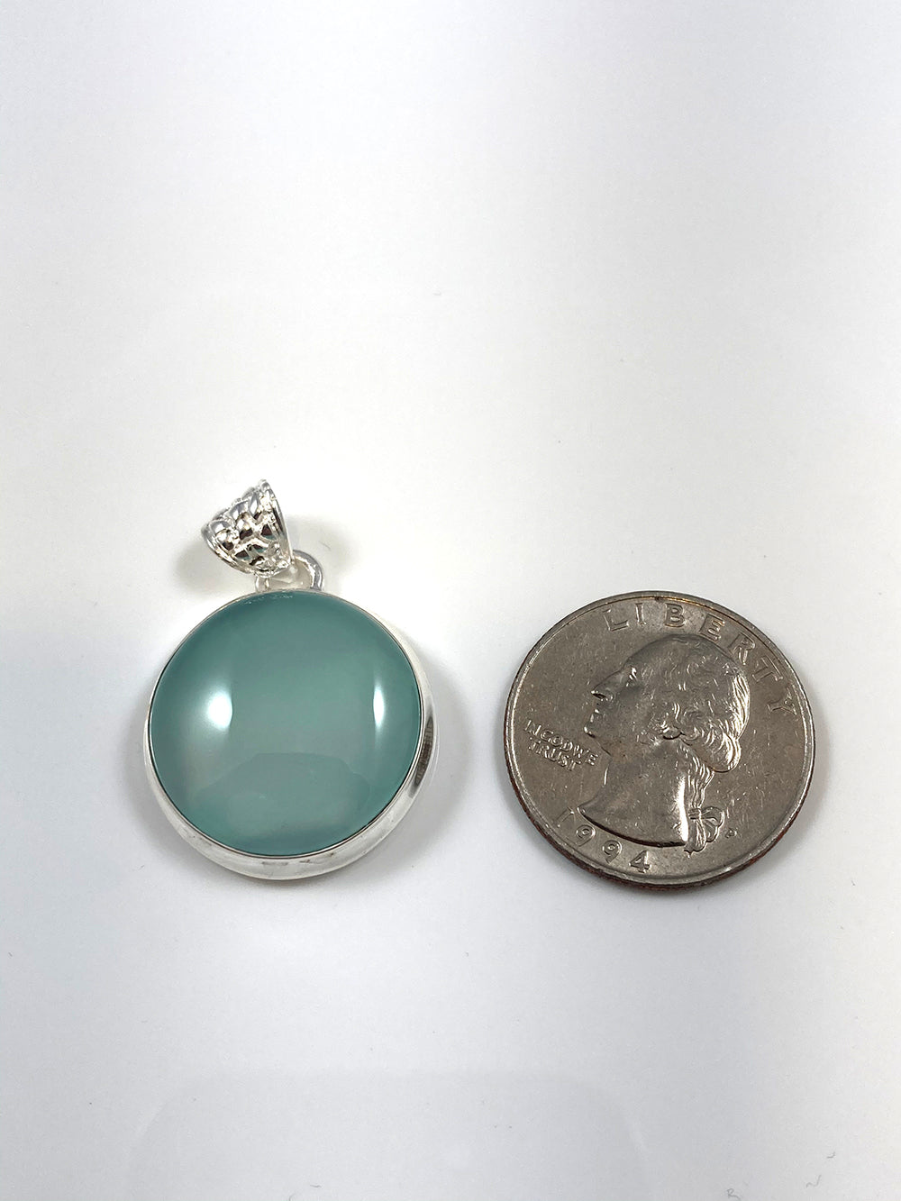 Aqua Chalcedony Pendant