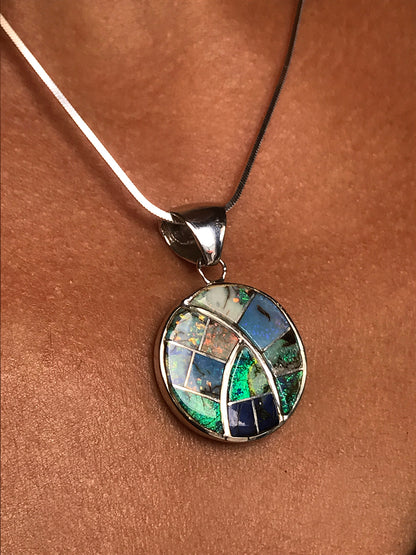 Opal Inlay Pendant